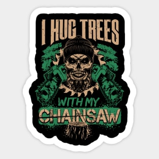 Funny Woodworker Lumberjack Design Sticker